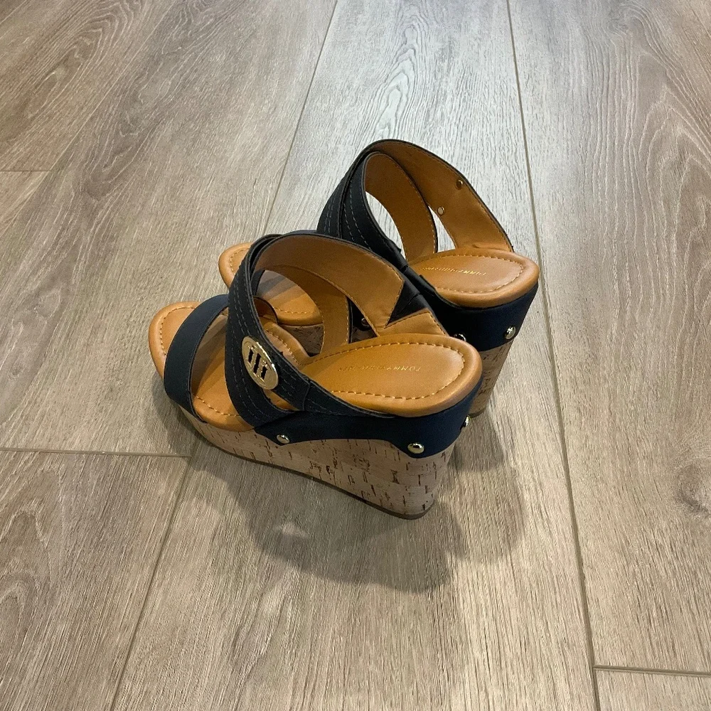 TOMMY HILFIGER Hilfiger Sandal Blue Slip On Size 9.5 NWOT - Picture 6 of 10